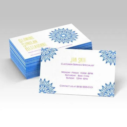 Painted Edge Business Cards - TIKVAH US LLC